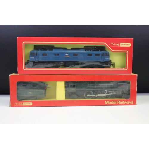 114 - Seven boxed Hornby / Triang OO gauge locomotives to include R350 A4 Loco Mallard, R351 Co Co Class E... 