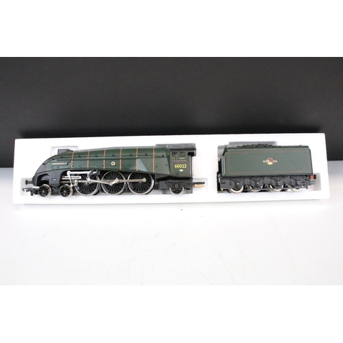 114 - Seven boxed Hornby / Triang OO gauge locomotives to include R350 A4 Loco Mallard, R351 Co Co Class E... 