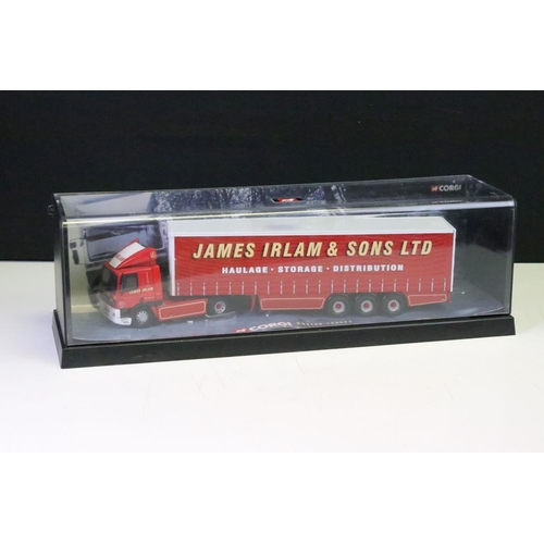 1140 - Four Corgi Diecast 85 series modern trucks in original cases to include James Irlam & Sons 75401, Ed... 