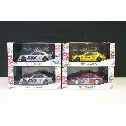 1142 - 13 boxed/ cased Paul's Model Art Minichamps diecast models to include 102220 Jaguar XJ 220, 082072 F... 