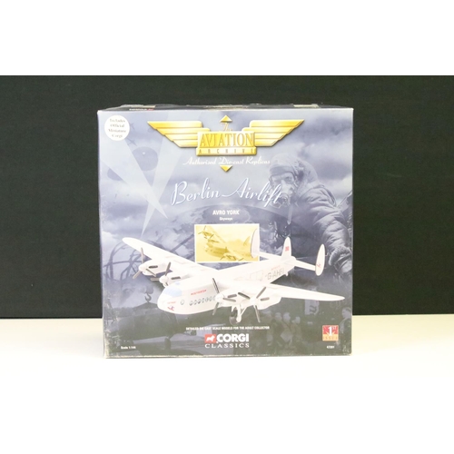 1143 - Six boxed Corgi The Aviation Archives diecast models 1:144 scale, to include 47106 Douglas DC3-RAF, ... 