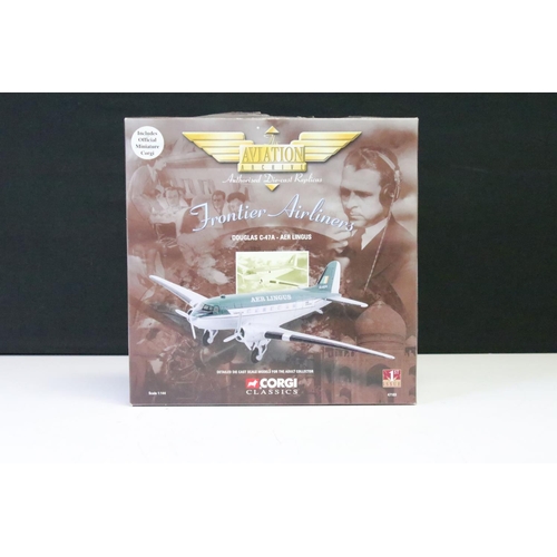 1143 - Six boxed Corgi The Aviation Archives diecast models 1:144 scale, to include 47106 Douglas DC3-RAF, ... 