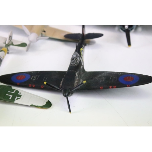 1144 - 30 Atlas Editions military aircraft diecast models, with a quantity of associated stands, featuring ... 