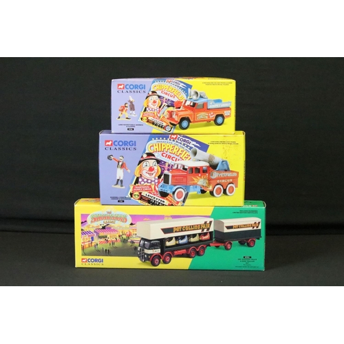 1145 - Ten boxed Corgi Classics diecast models to include 6 x 'Chipperfield Circus' Corgi Classics (11201 E... 