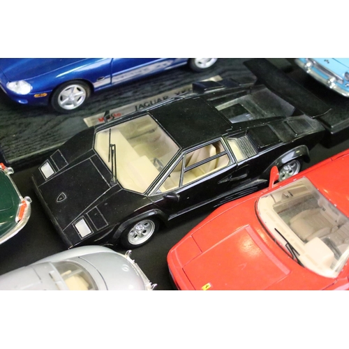 1150 - 14 diecast models, of varying scales, to include Maisto, Corgi, Burago, Knight & Welly examples, fea... 