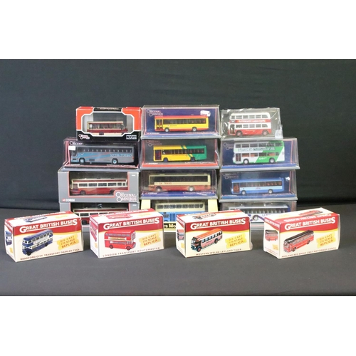 1153 - 16 Boxed diecast model buses to include 11 x Corgi Original Omnibus, 4 x Atlas Great British Buses a... 