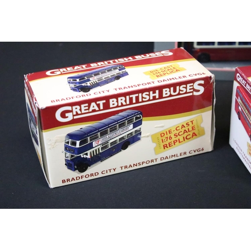 1153 - 16 Boxed diecast model buses to include 11 x Corgi Original Omnibus, 4 x Atlas Great British Buses a... 