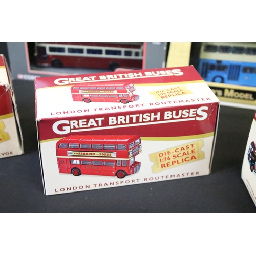 1153 - 16 Boxed diecast model buses to include 11 x Corgi Original Omnibus, 4 x Atlas Great British Buses a... 