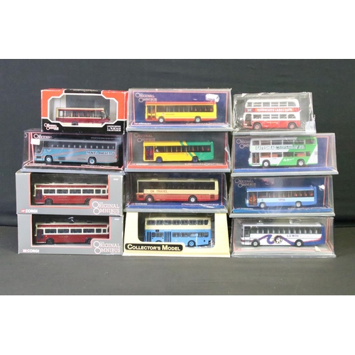 1153 - 16 Boxed diecast model buses to include 11 x Corgi Original Omnibus, 4 x Atlas Great British Buses a... 