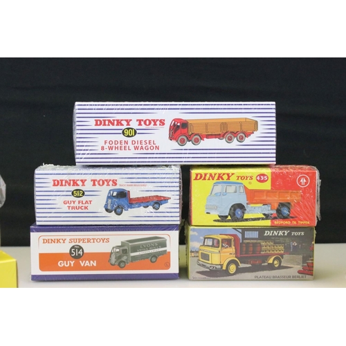 1162 - 13 boxed Dinky Toys Atlas Editions diecast models to include 514 Guy Van, 512 Guy Flat Truck, 901 Fo... 