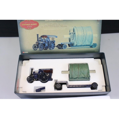 1164 - Four Corgi Vintage Glory limited edition diecast steam engine models to include a Fowler B6 road loc... 