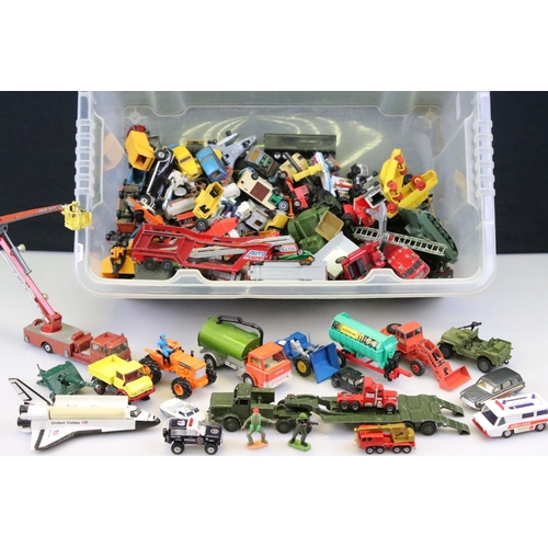 1166 - Collection of circa 60/70/80s play worn diecast models to include Dinky, Corgi and Matchbox etc feat... 