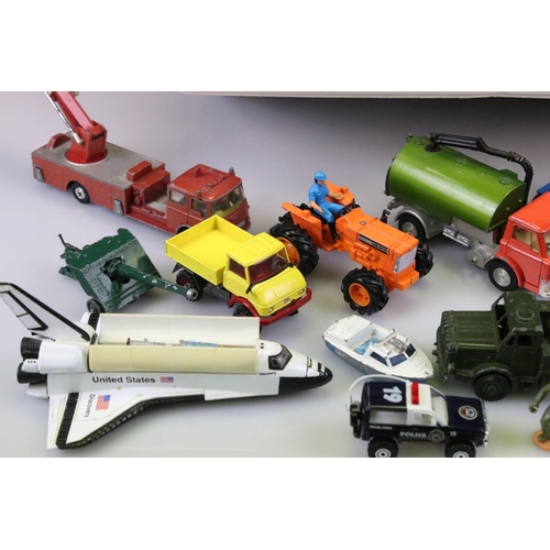 1166 - Collection of circa 60/70/80s play worn diecast models to include Dinky, Corgi and Matchbox etc feat... 