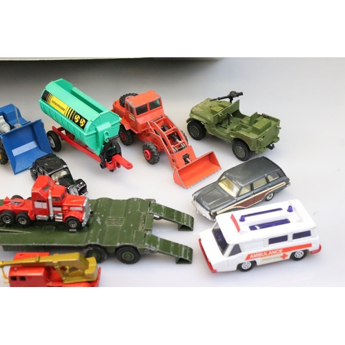 1166 - Collection of circa 60/70/80s play worn diecast models to include Dinky, Corgi and Matchbox etc feat... 