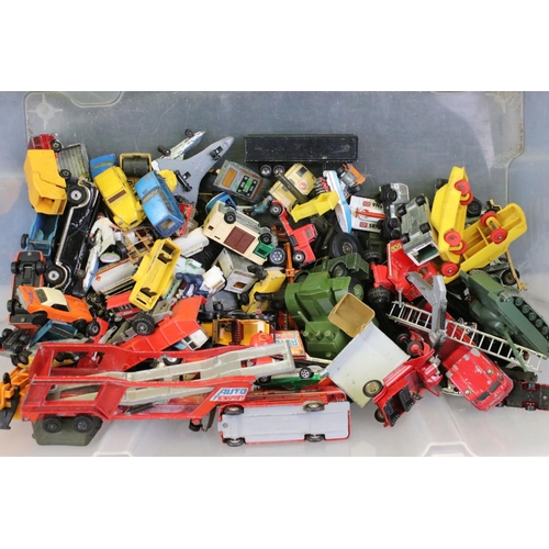 1166 - Collection of circa 60/70/80s play worn diecast models to include Dinky, Corgi and Matchbox etc feat... 