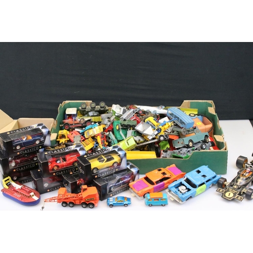 1171 - Quantity of mid 20th C onwards play worn diecast and plastic models to include Matchbox, Corgi, Dink... 