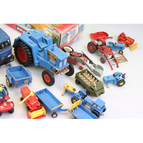 1174 - Seven boxed Britains 1:32 scale diecast models to include 9603 Ford Skip Lorry, 9523 Ford Tractor 77... 