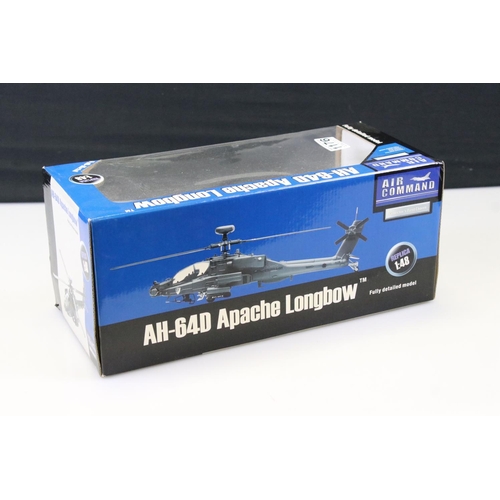 1176 - Boxed Air Command 1/48 AH 64D Apache Longbow diecast military model, vg