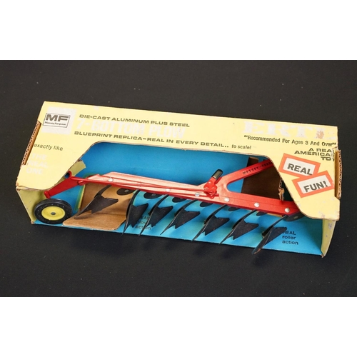 1209 - Seven boxed ERTL farming vehicles and implements to include 183 Massey Ferguson Tractor, 182 Massey ... 