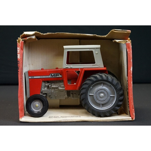 1209 - Seven boxed ERTL farming vehicles and implements to include 183 Massey Ferguson Tractor, 182 Massey ... 