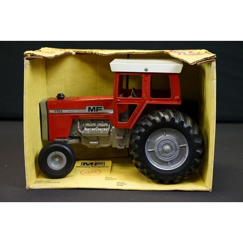 1209 - Seven boxed ERTL farming vehicles and implements to include 183 Massey Ferguson Tractor, 182 Massey ... 