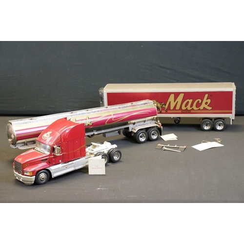 1212 - Three Franklin Mint 1:32 scale Precision diecast Models to include Mack Lorry Cab, Mack Fuel Tanker ... 