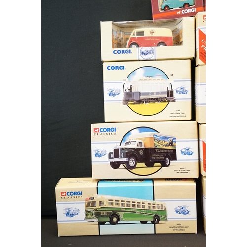 1213 - Collection of 23 boxed Corgi diecast models to include Corgi Classics Road Transport (98454, 97327, ... 