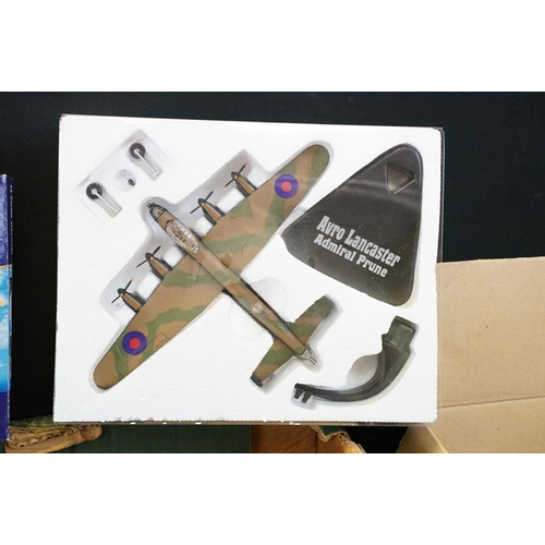 1215 - Over 50 diecast model planes with corresponding plastic stands plus a boxed Corgi Aviation Archive W... 