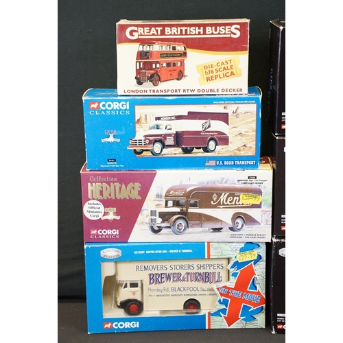 1217 - 11 Boxed Corgi diecast models to include 3 x Nine Double Nine, 4 x Fire Service from Corgi, Hong Kon... 