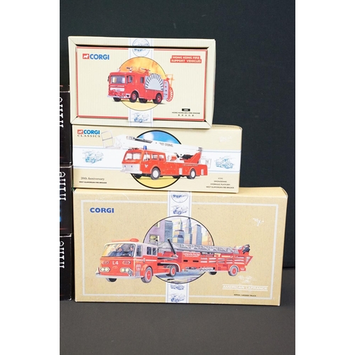 1217 - 11 Boxed Corgi diecast models to include 3 x Nine Double Nine, 4 x Fire Service from Corgi, Hong Kon... 