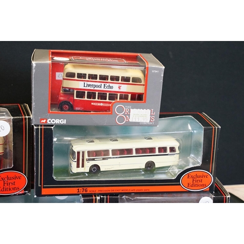 1218 - 30 boxed / cased diecast model buses to include 24 EFE Exclusive First Editions and 6 x Corgi Origin... 