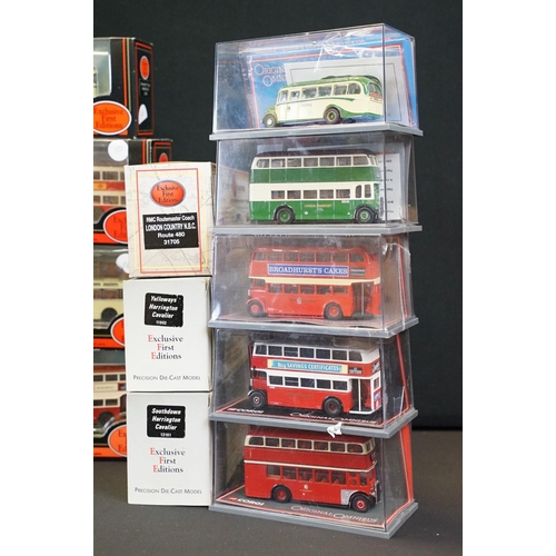 1218 - 30 boxed / cased diecast model buses to include 24 EFE Exclusive First Editions and 6 x Corgi Origin... 