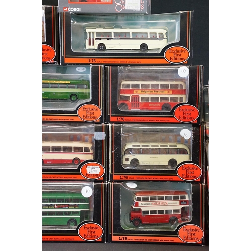 1218 - 30 boxed / cased diecast model buses to include 24 EFE Exclusive First Editions and 6 x Corgi Origin... 