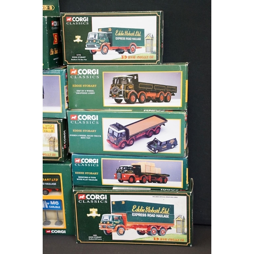 1223 - Collection of 16 boxed Corgi Classics Eddie Stobart diecast models to include 59504, 13601, 30202, 2... 