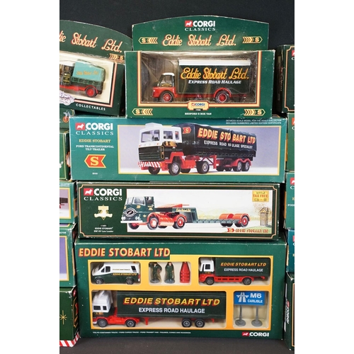 1223 - Collection of 16 boxed Corgi Classics Eddie Stobart diecast models to include 59504, 13601, 30202, 2... 