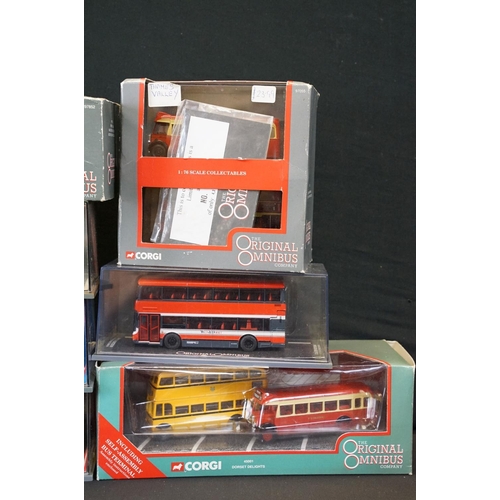 1224 - Collection of 15 boxed/ cased The Original Omnibus Company diecast models to include 97852, 40406, 9... 