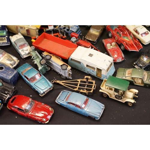 1228 - Quantity of heavily play worn diecast models to include Corgi, Dinky etc featuring Corgi Batmobile w... 