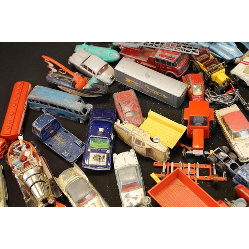 1228 - Quantity of heavily play worn diecast models to include Corgi, Dinky etc featuring Corgi Batmobile w... 