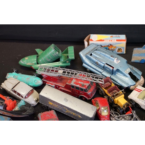 1228 - Quantity of heavily play worn diecast models to include Corgi, Dinky etc featuring Corgi Batmobile w... 