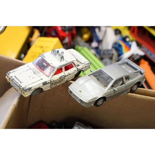 1230 - Large collection of mid 20th century onwards play worn diecast and plastic models to include Corgi, ... 