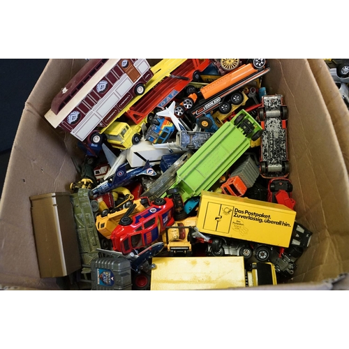 1230 - Large collection of mid 20th century onwards play worn diecast and plastic models to include Corgi, ... 