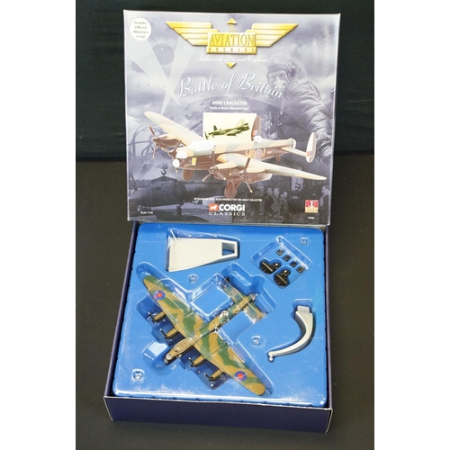 1243 - Three boxed / cased Corgi Aviation Archive Battle of Britain diecast models to include 47301, Memori... 