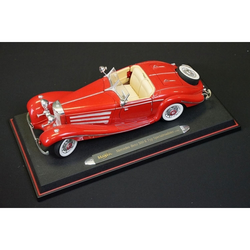 1248 - 17 Diecast models to include Burago, Maisto, Welly etc featuring Burago Mercedes 300 SL, Kyosho 1/18... 