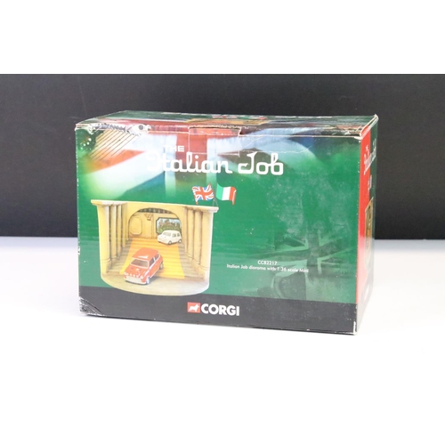 1255 - Boxed Corgi The Italian Job CC82217 Diorama with 1:36 scale Mini plus a boxed Lledo Italian Job Spec... 