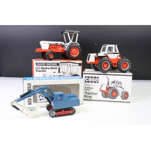 1257 - Three boxed NZG diecast models to include David Brown 1412 Hydra Shift Tractor, CASE 4 Wheel Drive T... 