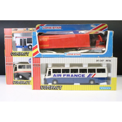 1263 - Four boxed Joal Compact and Lonestar diecast models to include Volvo Coach Air France, Volvo Coach J... 