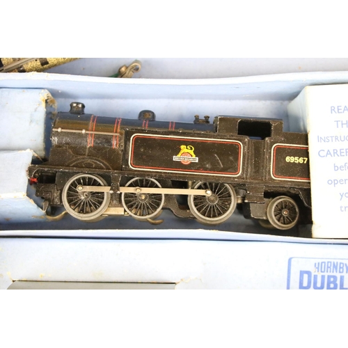 129 - Boxed Hornby Dublo EDG17 Tank Goods B.R. train set, no. 30017 (contents appear gd - some surface wea... 