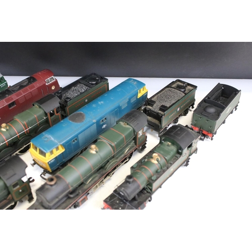 134 - Eight OO gauge locomotives to include Hornby King Richard I, Dapol County of Stafford, Lima Western ... 