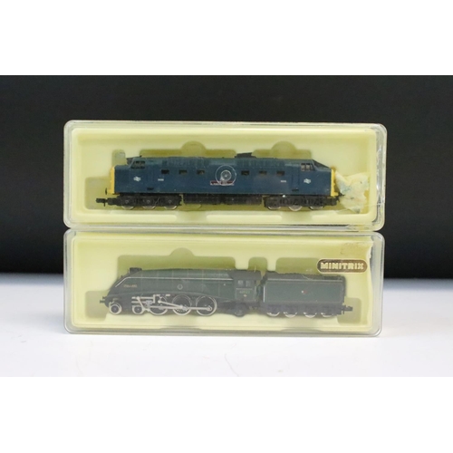 137 - Seven N gauge locomotives to include Lima The Fife & Forfar Yeomanry, cased Minitrix Mallard, Grafar... 