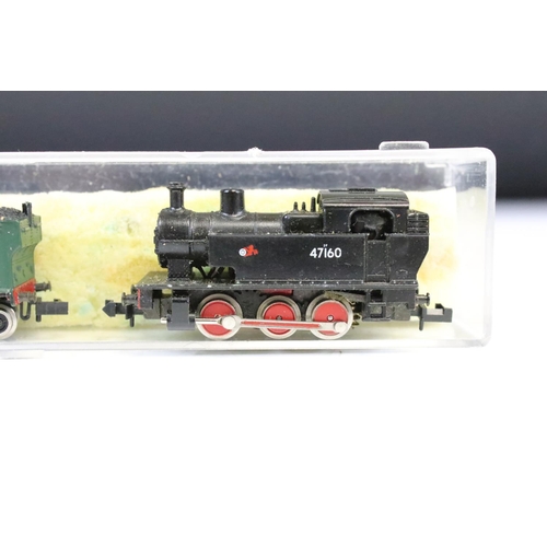 137 - Seven N gauge locomotives to include Lima The Fife & Forfar Yeomanry, cased Minitrix Mallard, Grafar... 